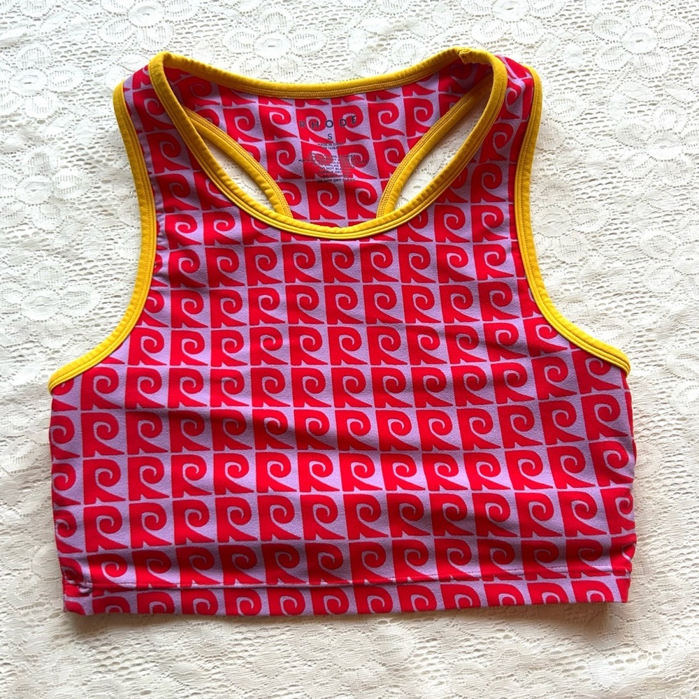 RHODE Mia Bra Top Cherry Monogram Women’s Size small